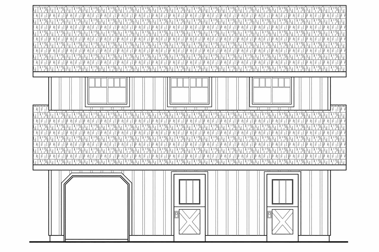 Home Plan Right Elevation of this 0-Bedroom,1018 Sq Ft Plan -108-1767