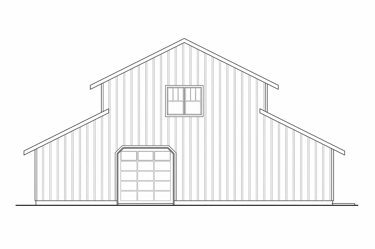 Home Plan Rear Elevation of this 0-Bedroom,1018 Sq Ft Plan -108-1767