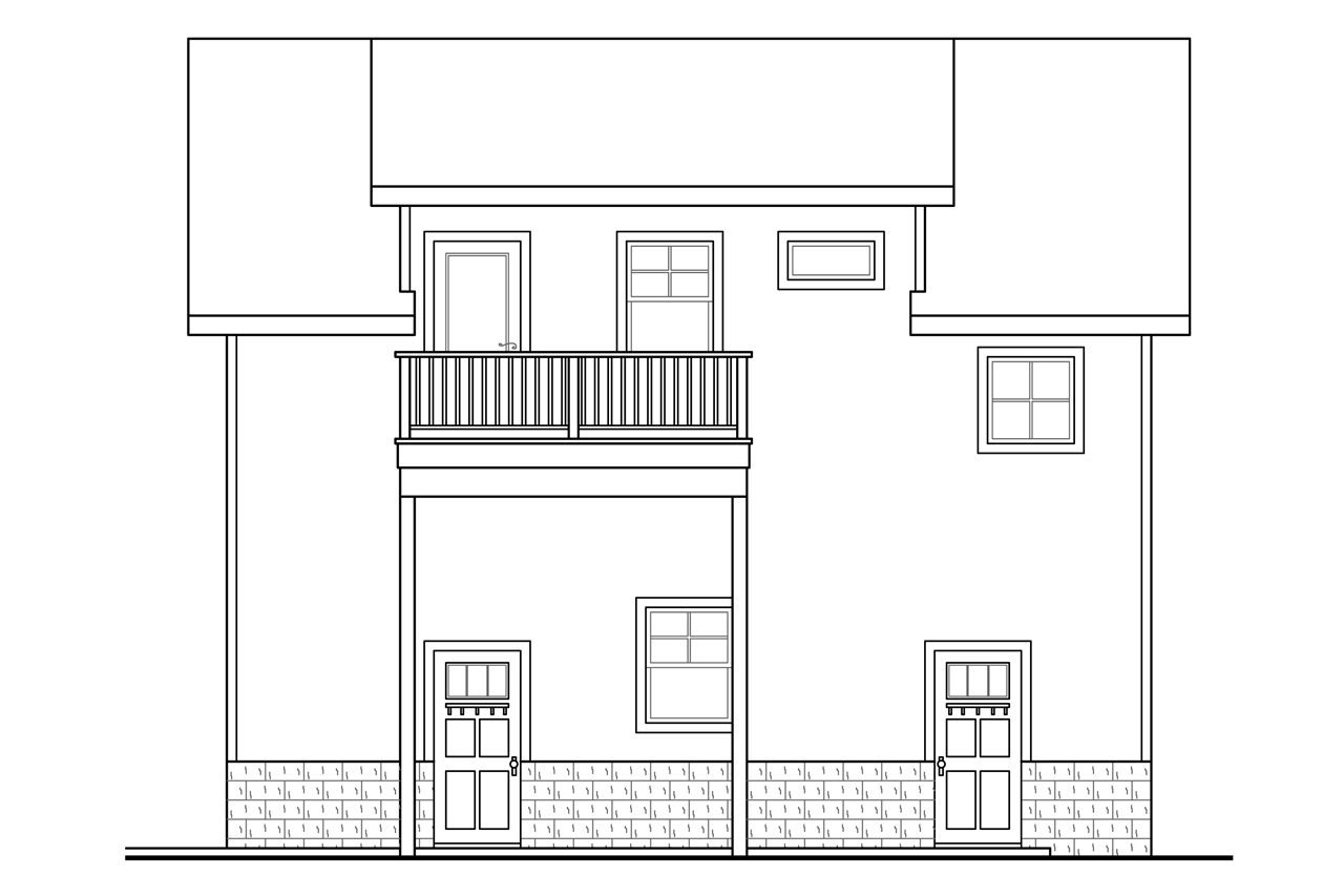 Home Plan Right Elevation of this 1-Bedroom,803 Sq Ft Plan -108-1769