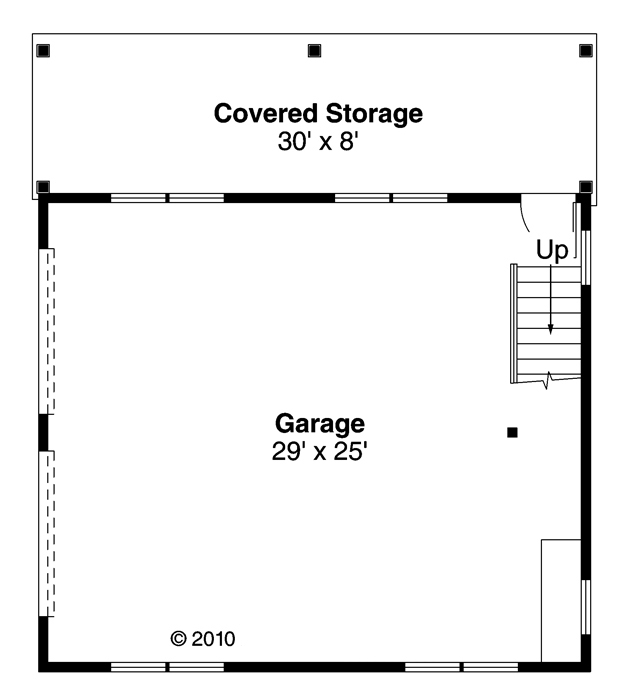 Floor Plan Garage of Craftsman Plan #108-1770