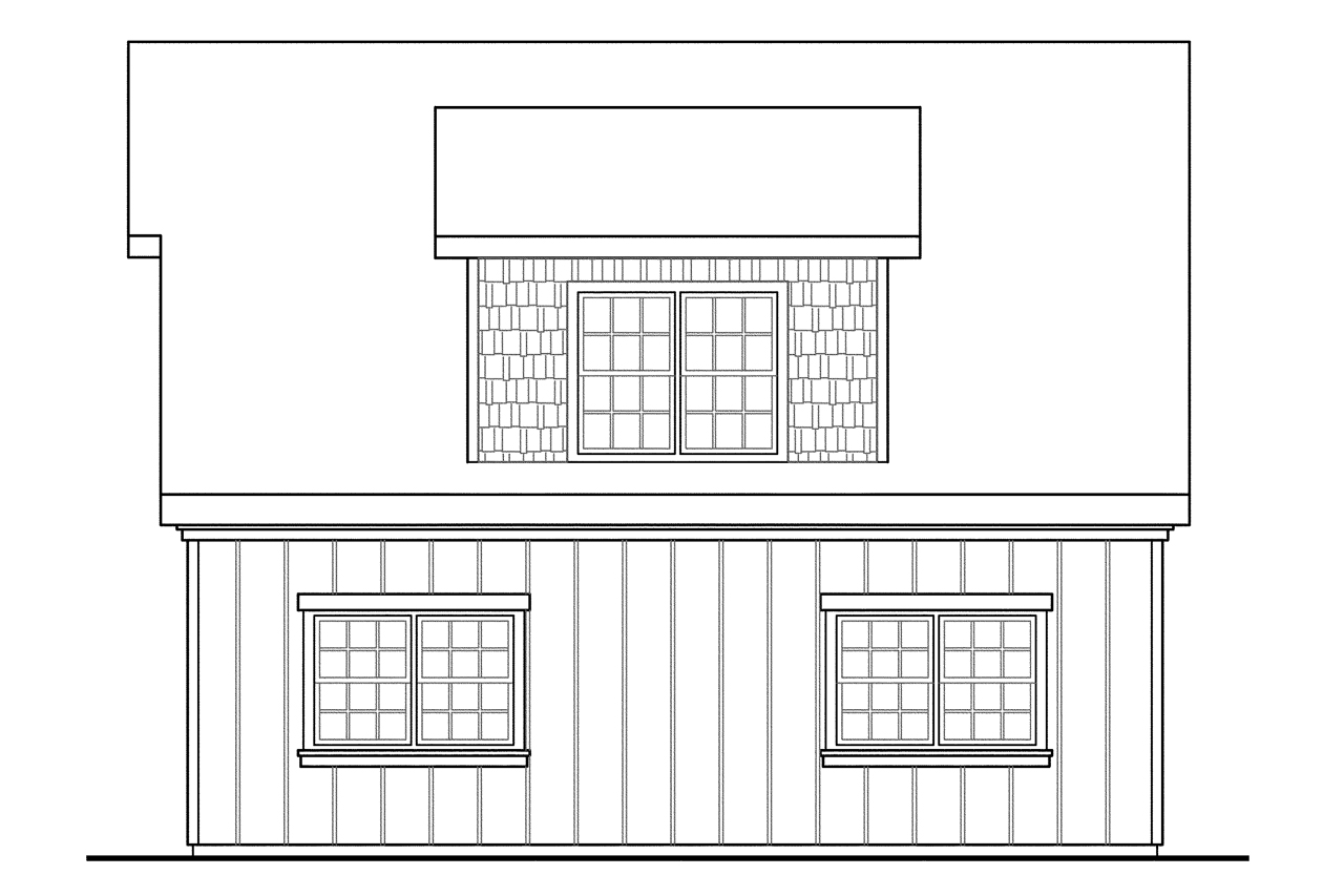 Home Plan Right Elevation of this 0-Bedroom,594 Sq Ft Plan -108-1770