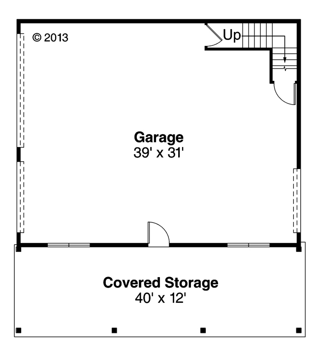 Floor Plan Garage of Craftsman Plan #108-1771