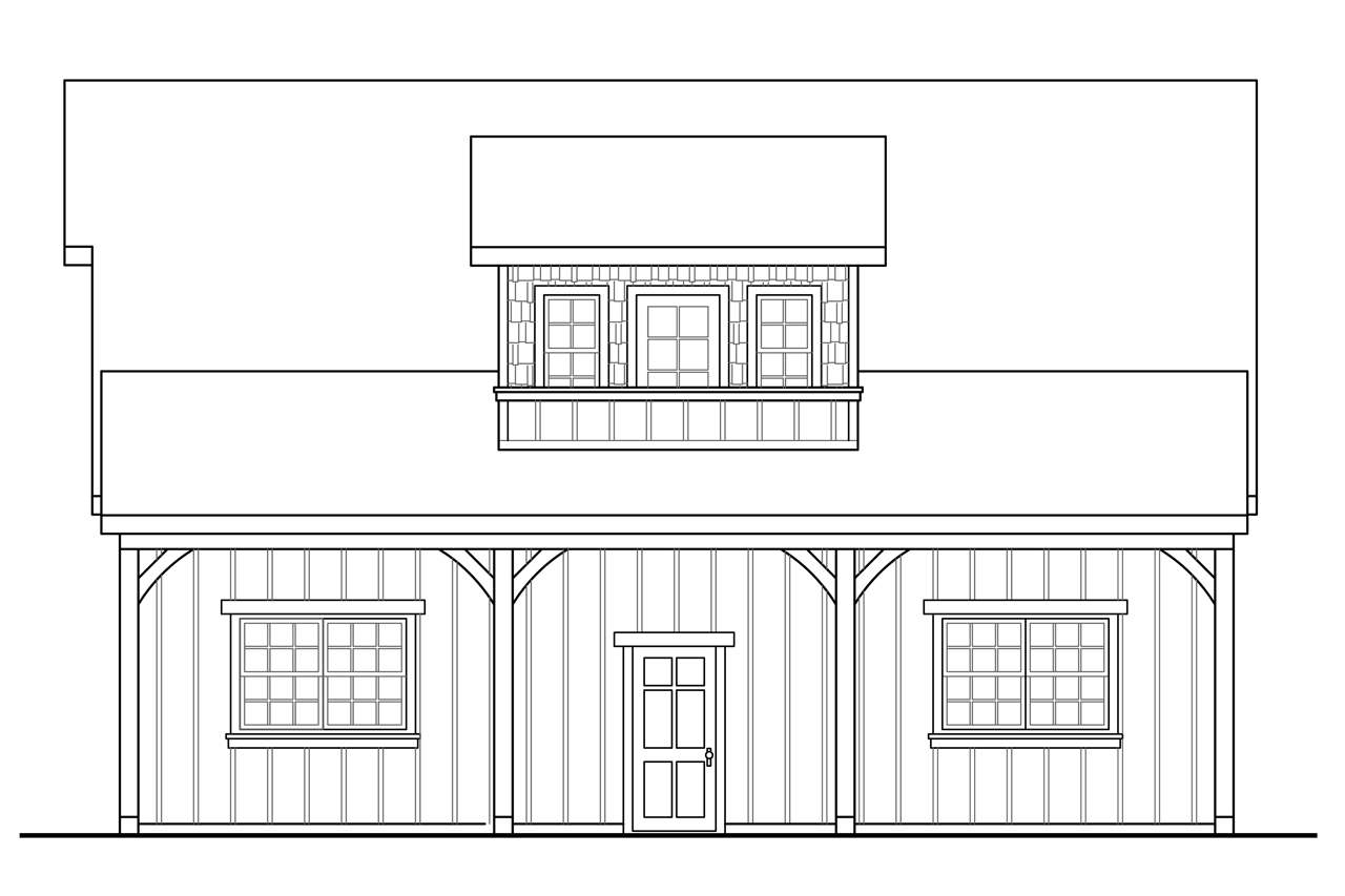 Home Plan Right Elevation of this 0-Bedroom,1035 Sq Ft Plan -108-1771