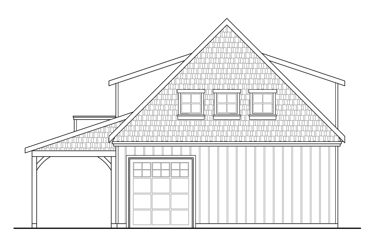 Home Plan Rear Elevation of this 0-Bedroom,1035 Sq Ft Plan -108-1771
