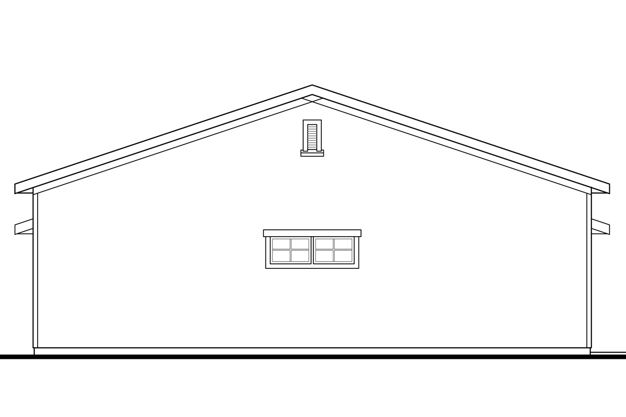 Home Plan Left Elevation of this 0-Bedroom,753 Sq Ft Plan -108-1773