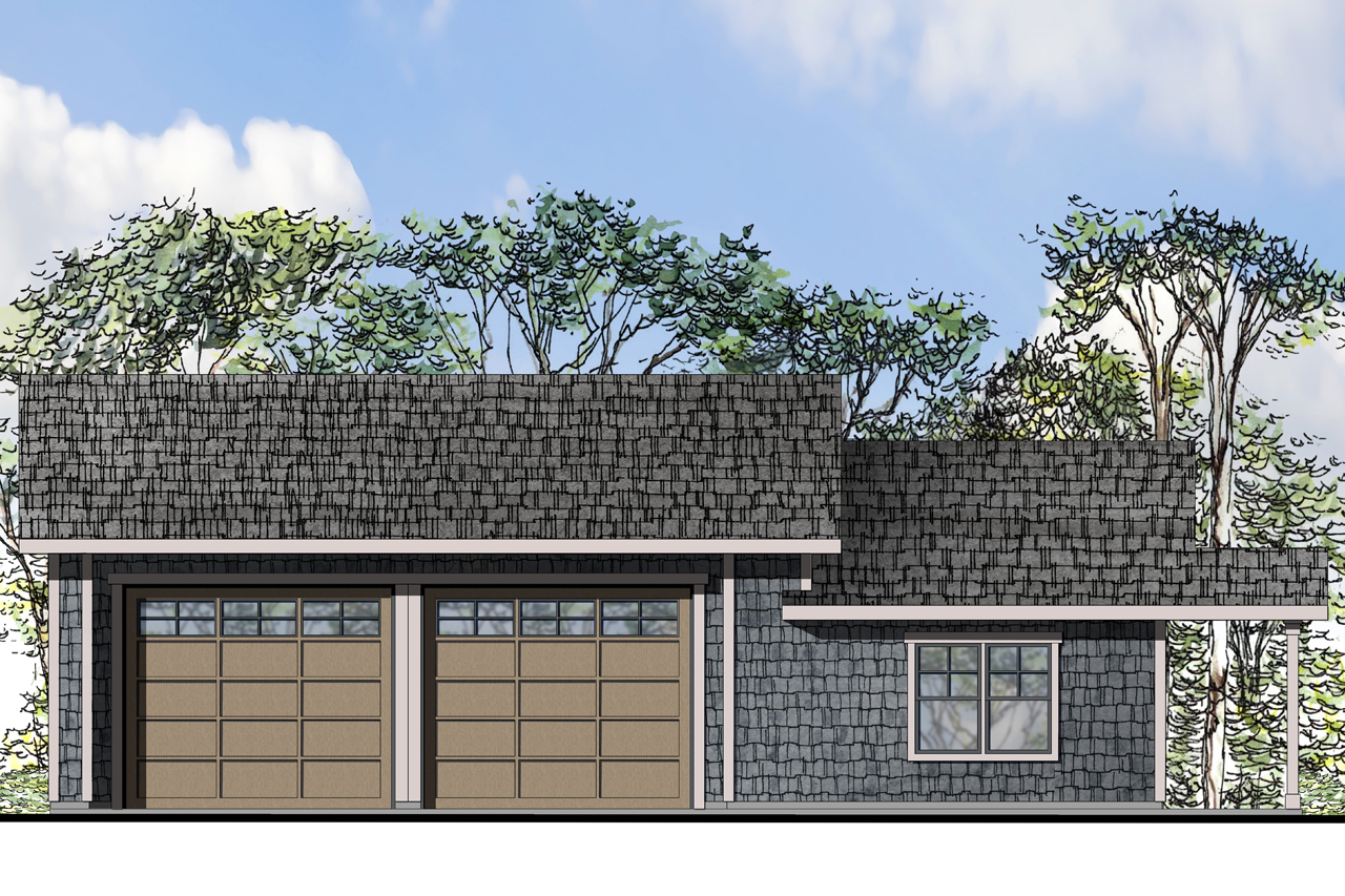 Color rendering of Garage plan (ThePlanCollection: House Plan #108-1773)
