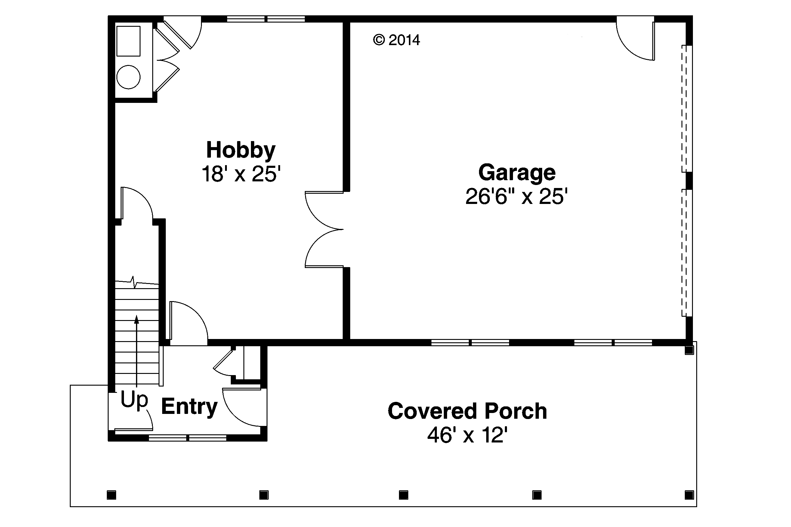 Floor Plan Garage of Craftsman Plan #108-1775