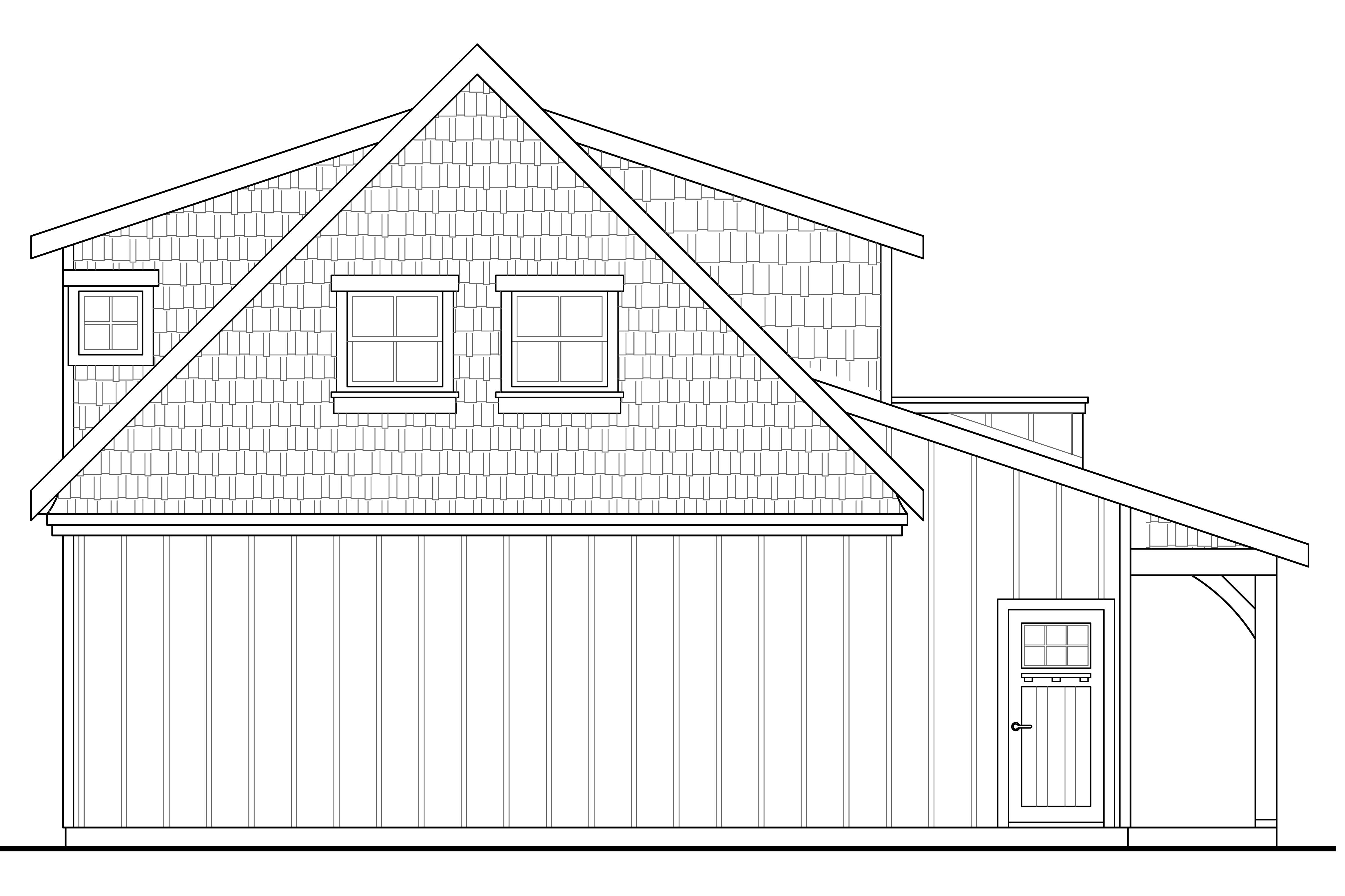Home Plan Rear Elevation of this 1-Bedroom,1573 Sq Ft Plan -108-1775