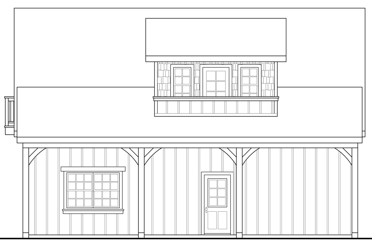 Home Plan Right Elevation of this 0-Bedroom,746 Sq Ft Plan -108-1776