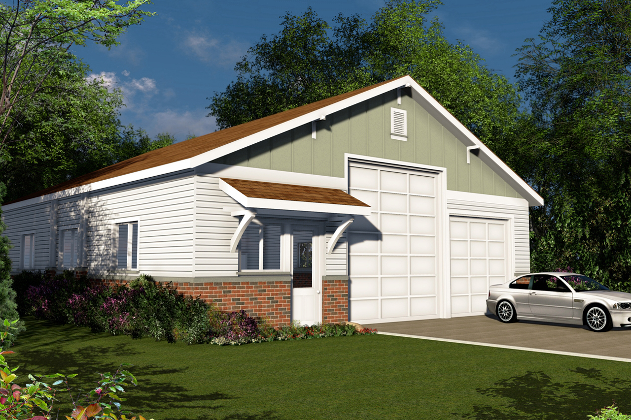 Front elevation of Traditional home (ThePlanCollection: House Plan #108-1777)