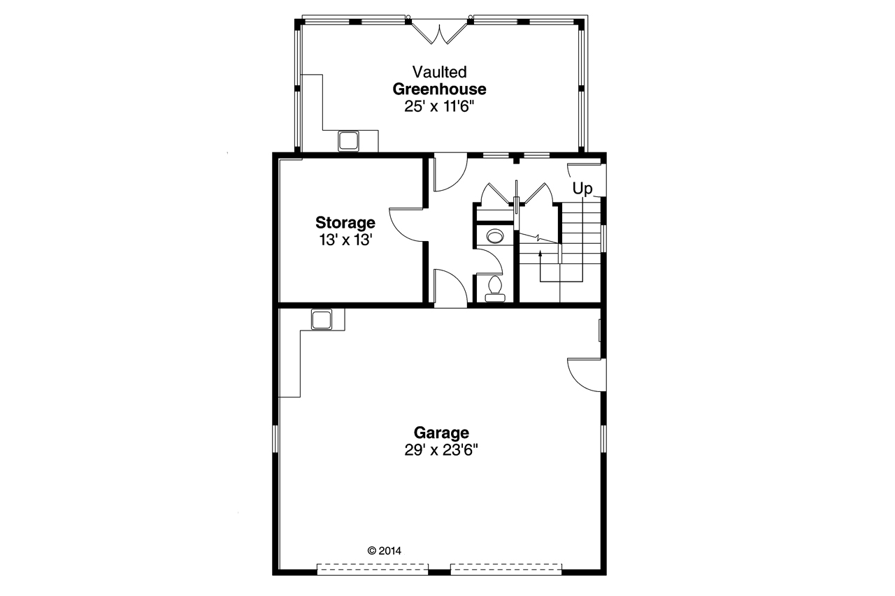 Floor Plan Garage of European Plan #108-1780