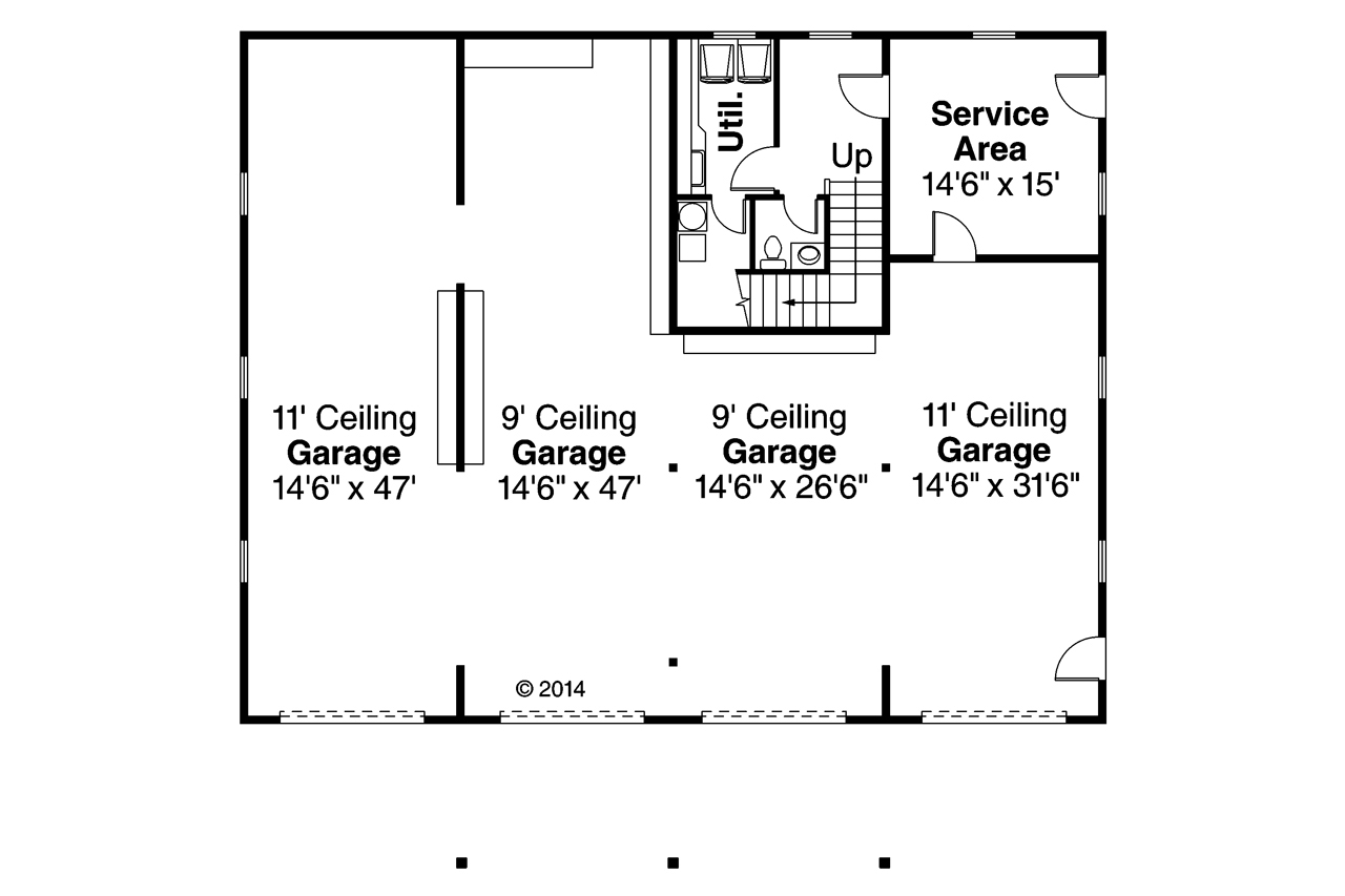 Floor Plan Garage of Country Plan #108-1781