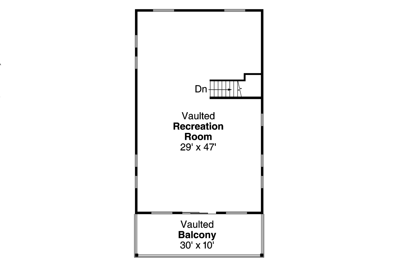 Floor Plan Second Story of Country Plan #108-1781