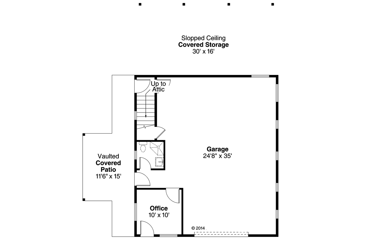 Floor Plan Garage of Craftsman Plan #108-1782