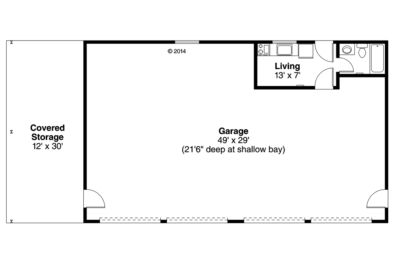 Floor Plan Garage of Traditional Plan #108-1783