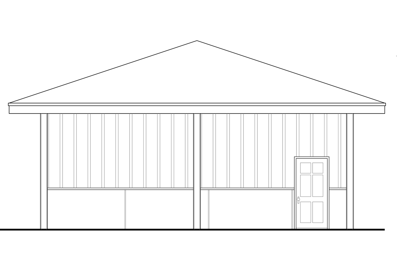 Home Plan Left Elevation of this 0-Bedroom,520 Sq Ft Plan -108-1783