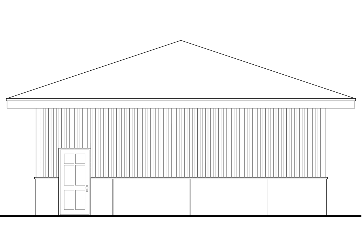 Home Plan Right Elevation of this 0-Bedroom,520 Sq Ft Plan -108-1783