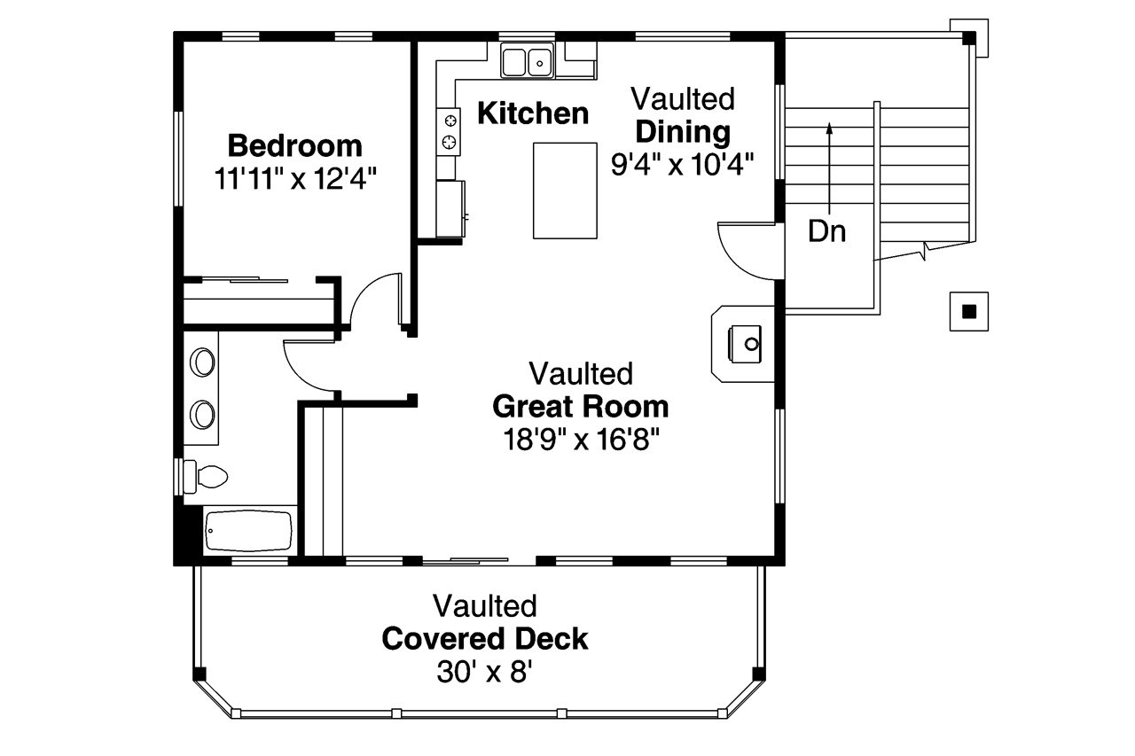 Floor Plan Second Story of Garage w/Apartments Plan #108-1784