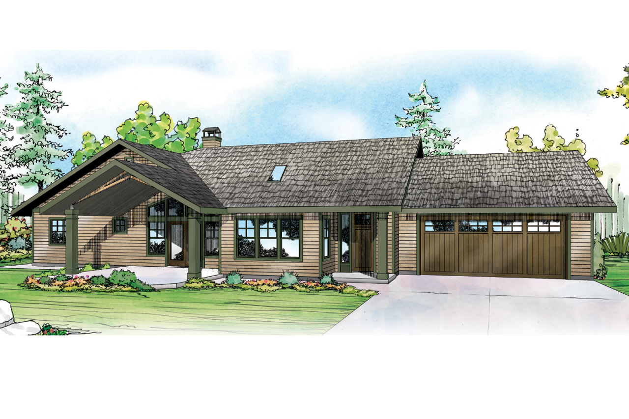 Front View of this 3-Bedroom, 2086 Sq Ft Plan - 108-1787