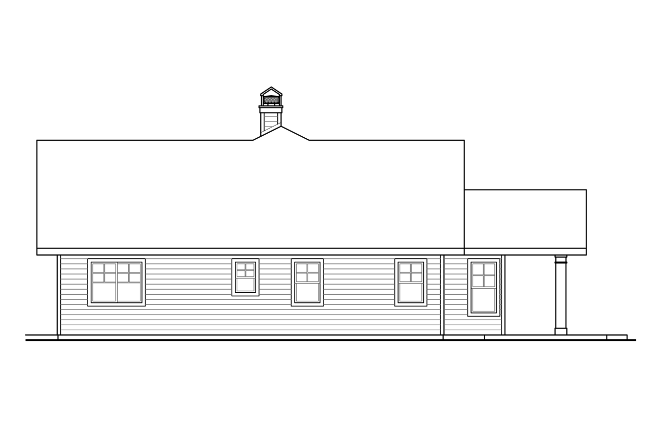 Home Plan Left Elevation of this 3-Bedroom,2086 Sq Ft Plan -108-1787