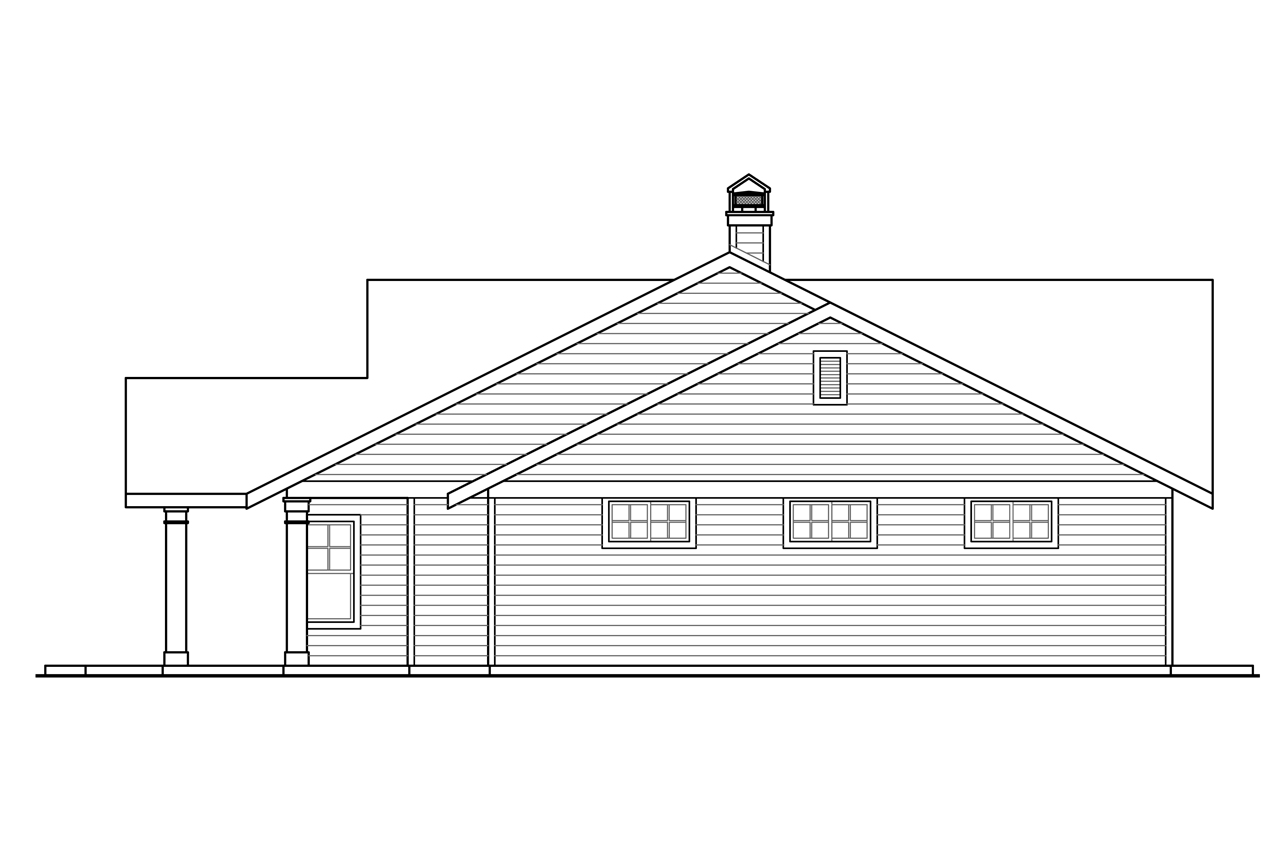 Home Plan Right Elevation of this 3-Bedroom,2086 Sq Ft Plan -108-1787