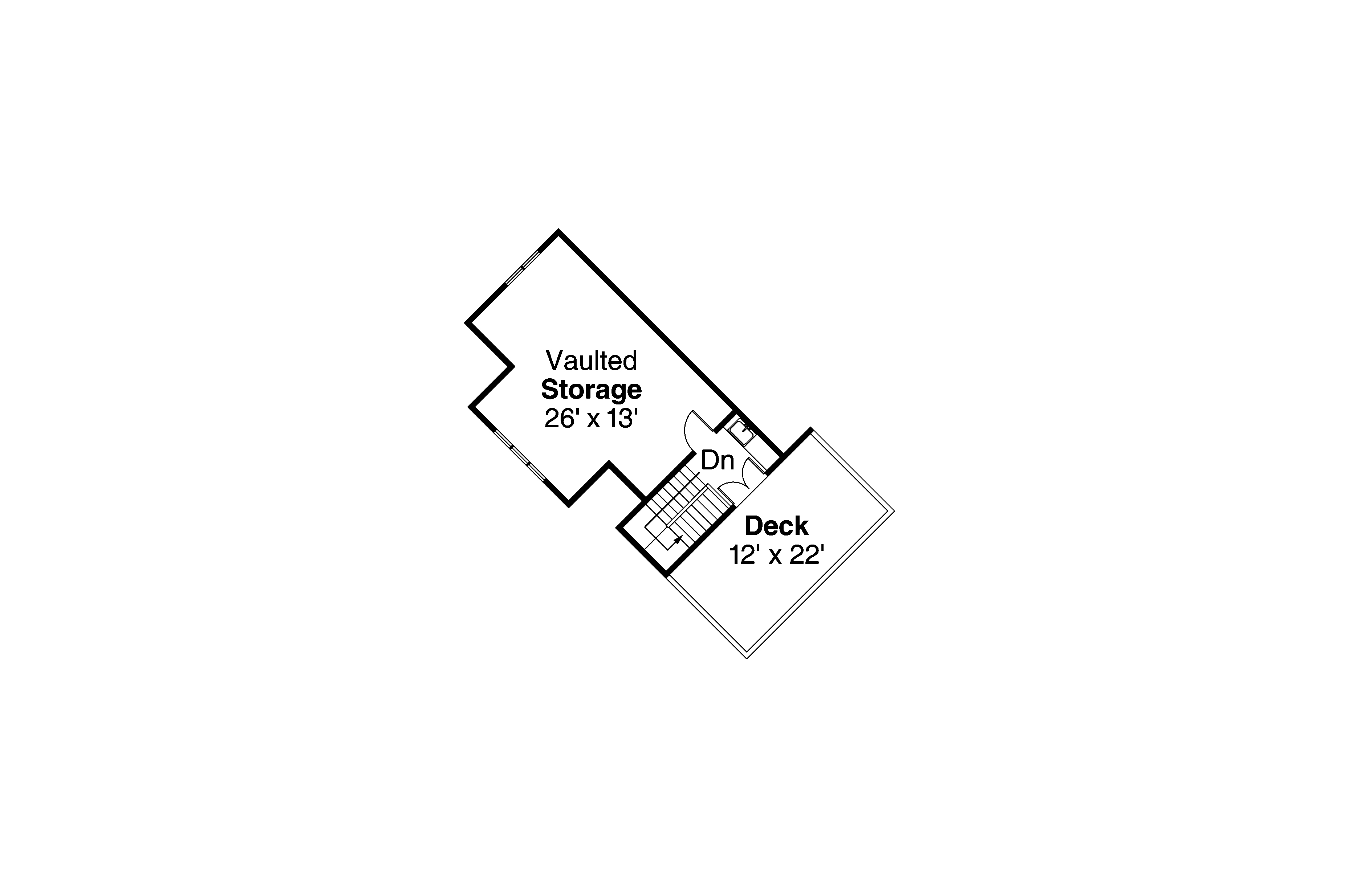 Floor Plan Second Story of Craftsman Plan #108-1789