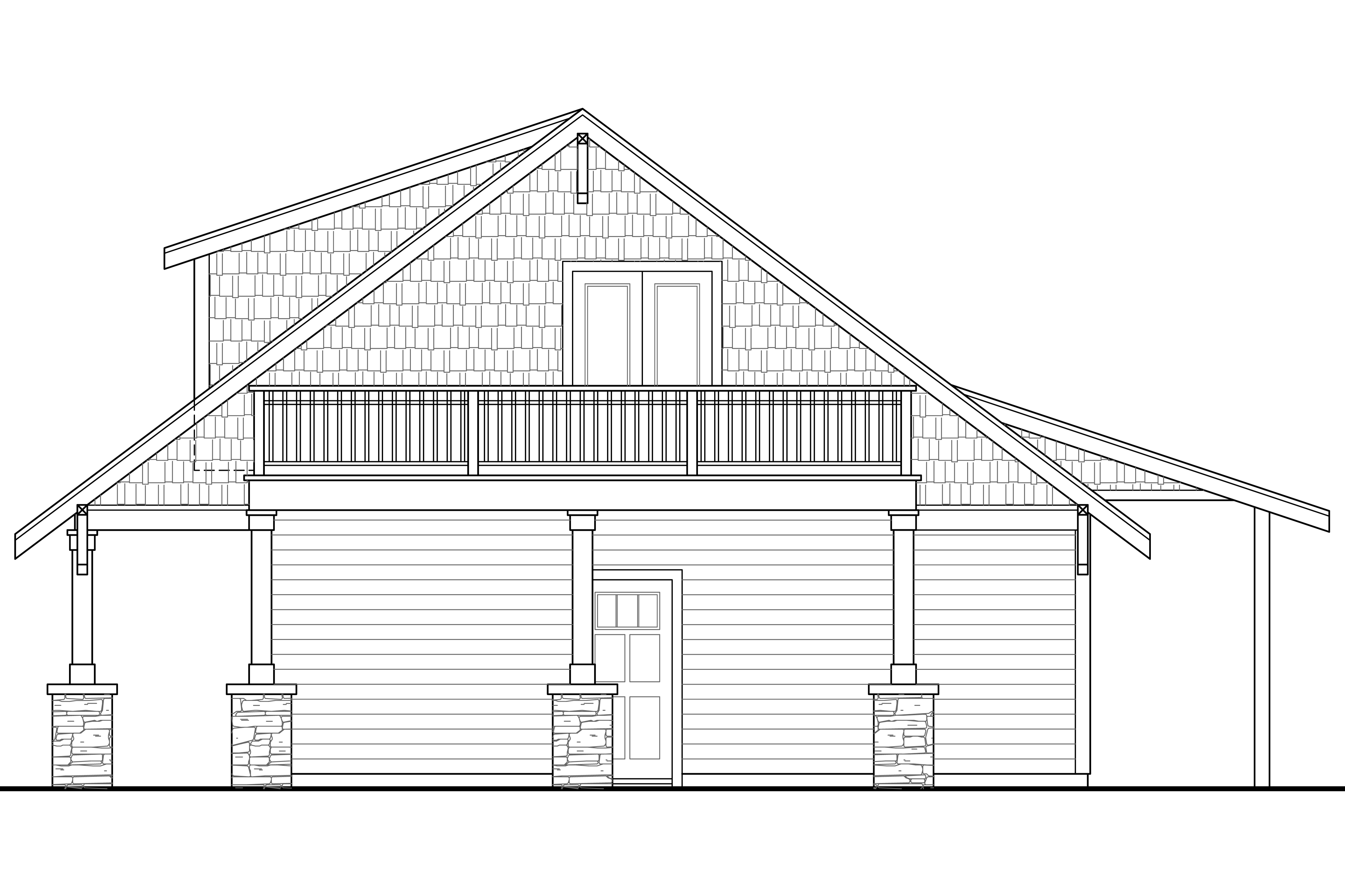 Home Plan Right Elevation of this 3-Bedroom,3815 Sq Ft Plan -108-1789