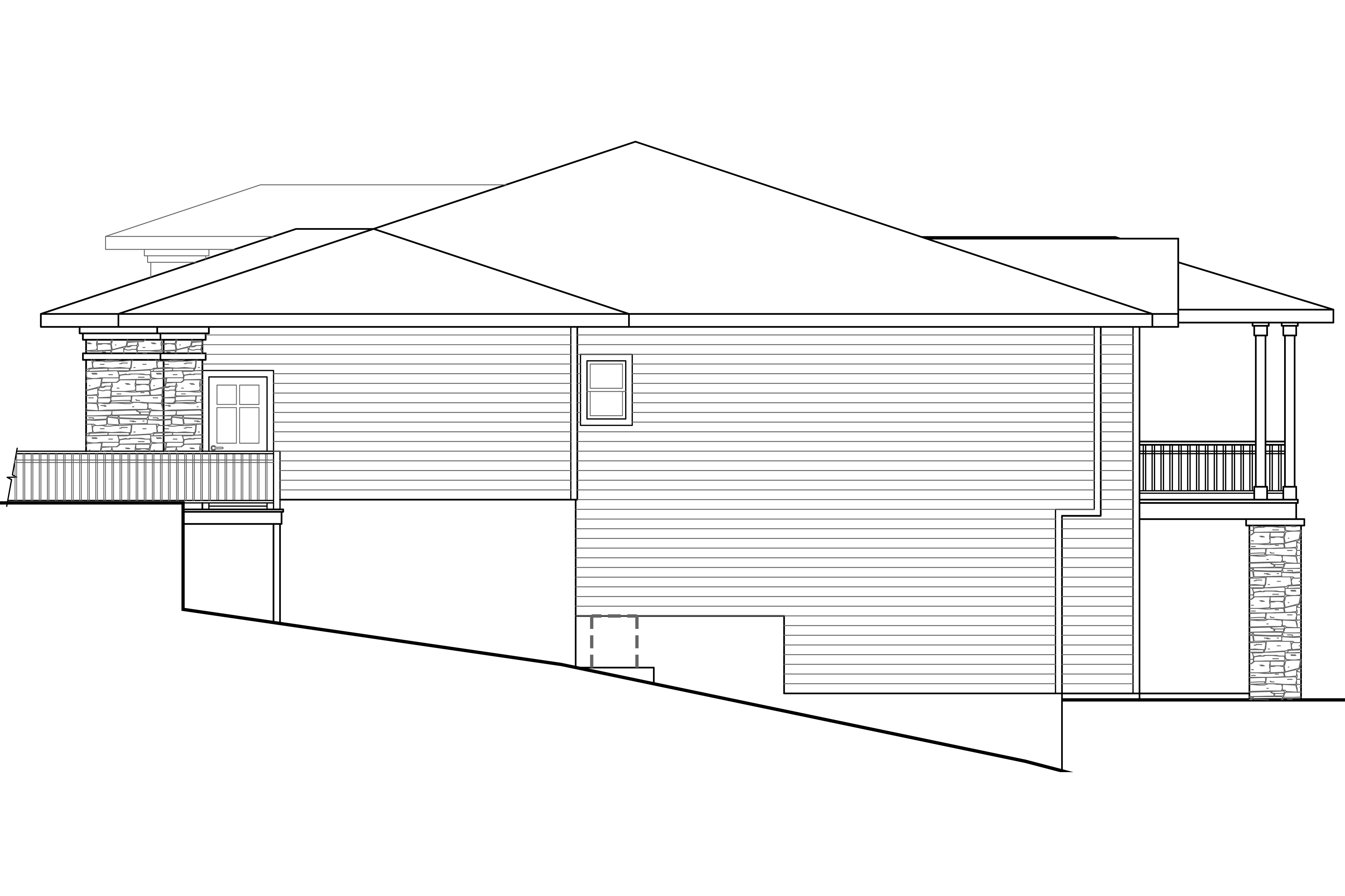 Home Plan Right Elevation of this 3-Bedroom,2579 Sq Ft Plan -108-1790