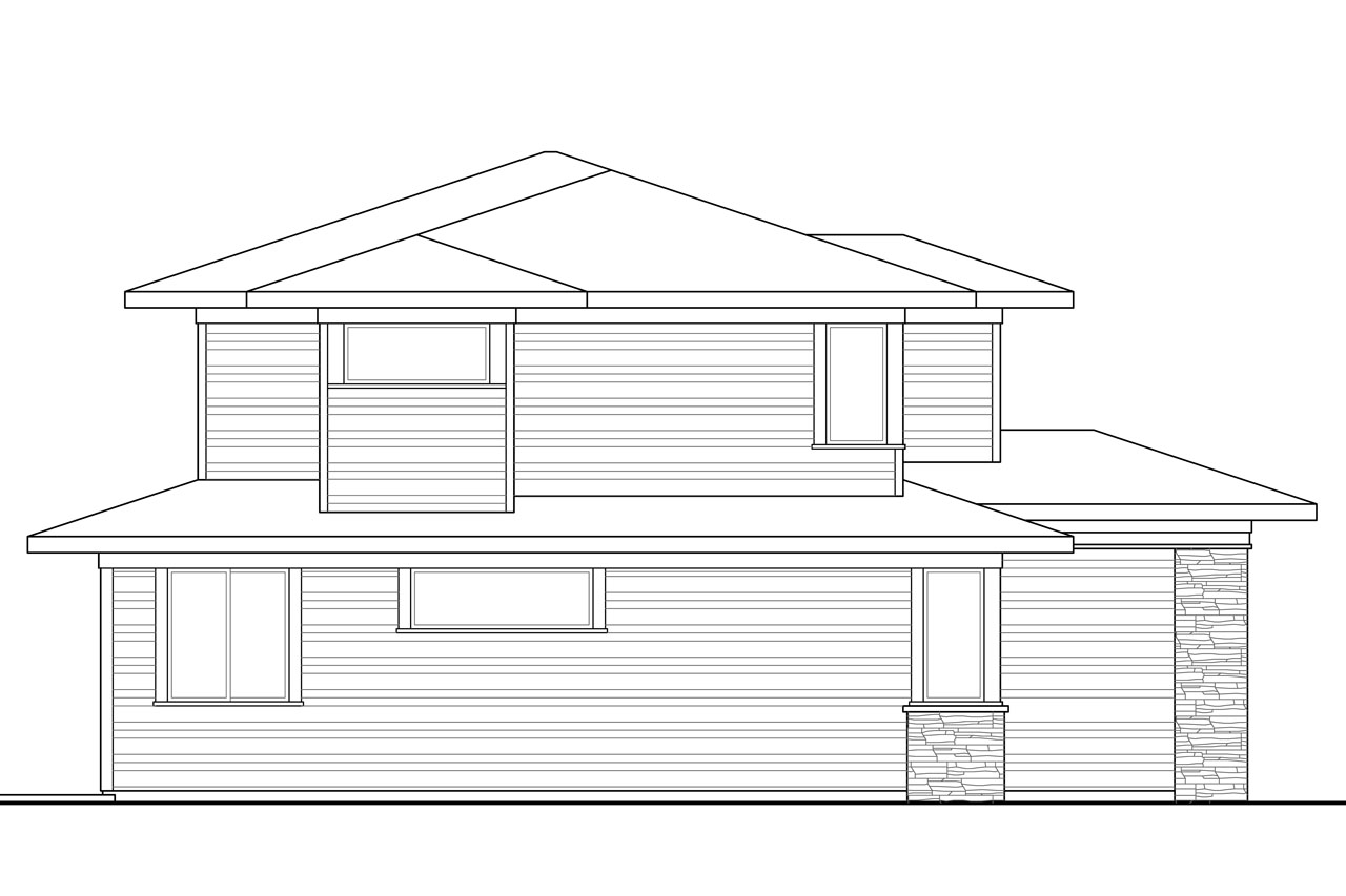 Home Plan Left Elevation of this 4-Bedroom,3109 Sq Ft Plan -108-1791