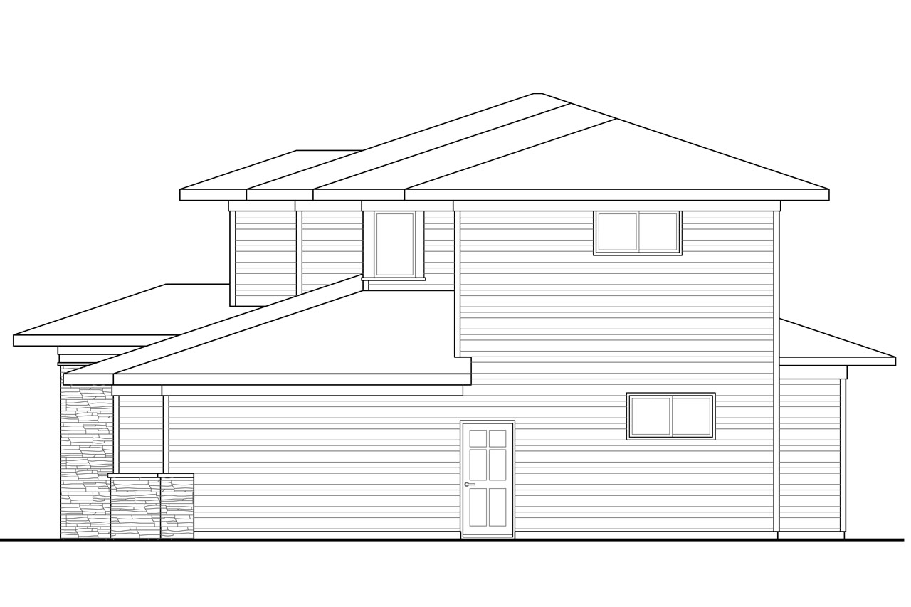 Home Plan Right Elevation of this 4-Bedroom,3109 Sq Ft Plan -108-1791