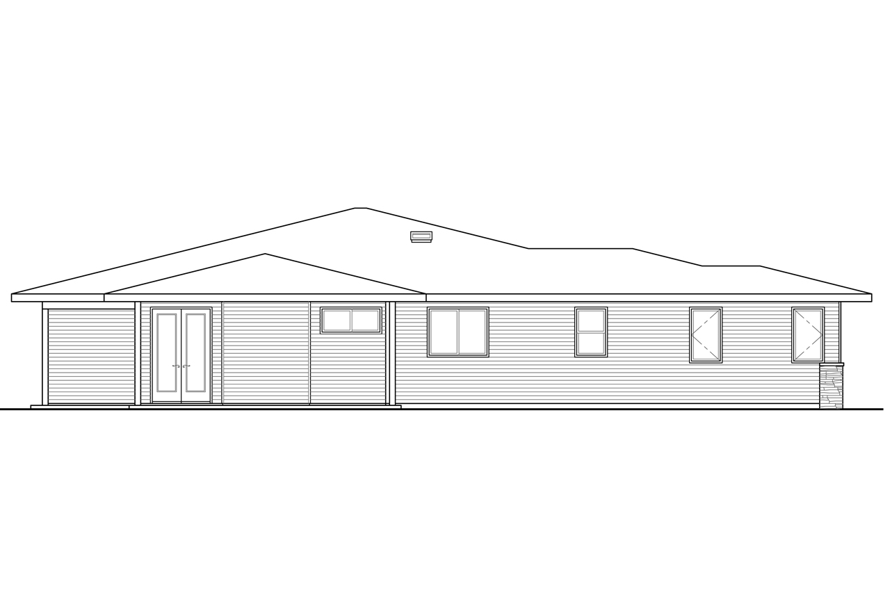 Home Plan Left Elevation of this 3-Bedroom,2279 Sq Ft Plan -108-1792