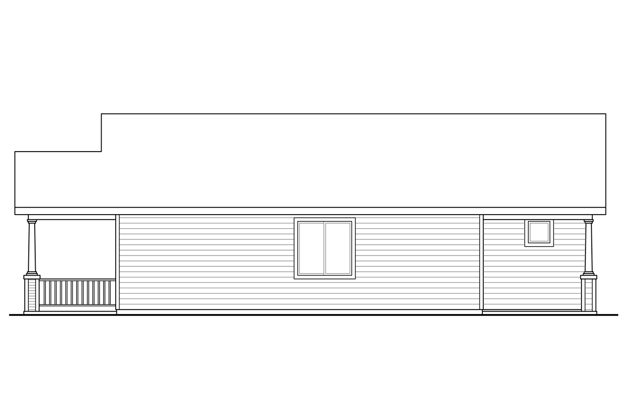 Home Plan Right Elevation of this 3-Bedroom,1275 Sq Ft Plan -108-1793
