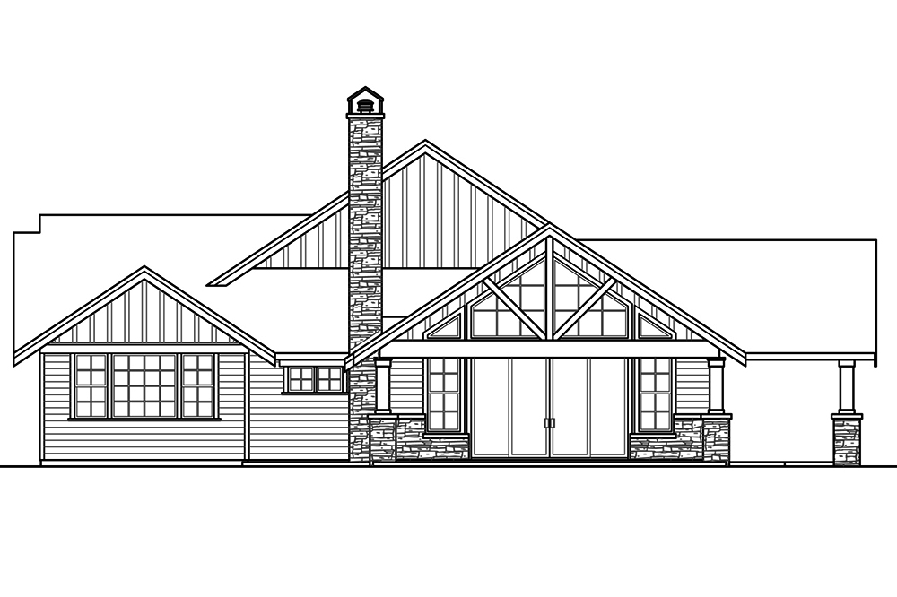 Home Plan Left Elevation of this 3-Bedroom,2518 Sq Ft Plan -108-1794