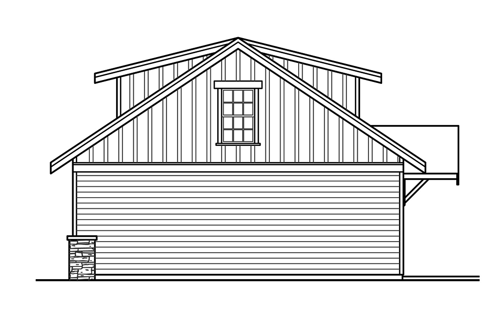Home Plan Right Elevation of this 3-Bedroom,2518 Sq Ft Plan -108-1794