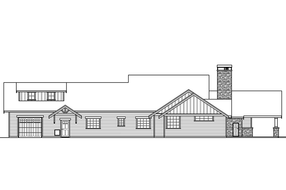 Home Plan Rear Elevation of this 3-Bedroom,2518 Sq Ft Plan -108-1794