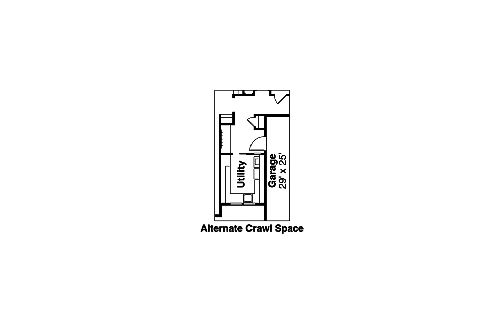 Floor Plan First Story of Craftsman Plan #108-1795