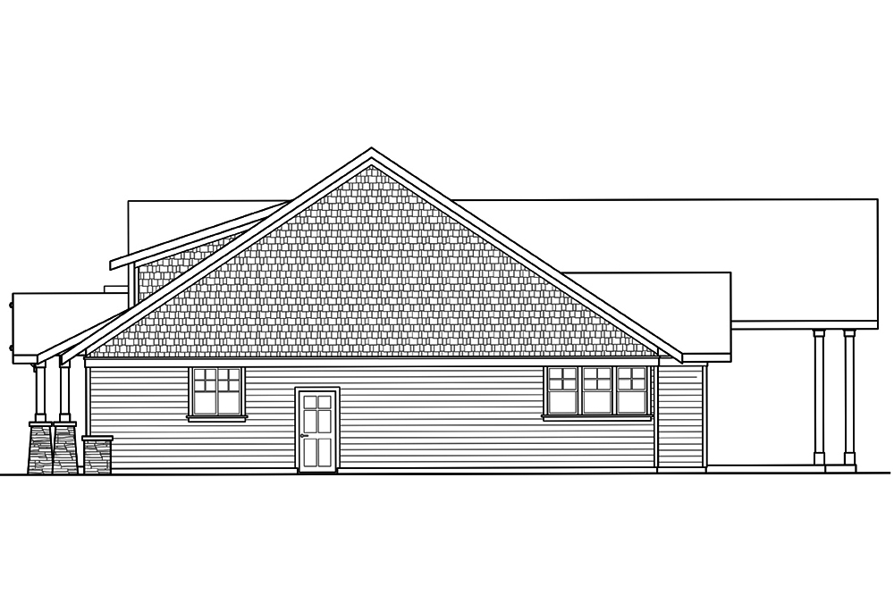 Home Plan Right Elevation of this 3-Bedroom,3159 Sq Ft Plan -108-1795