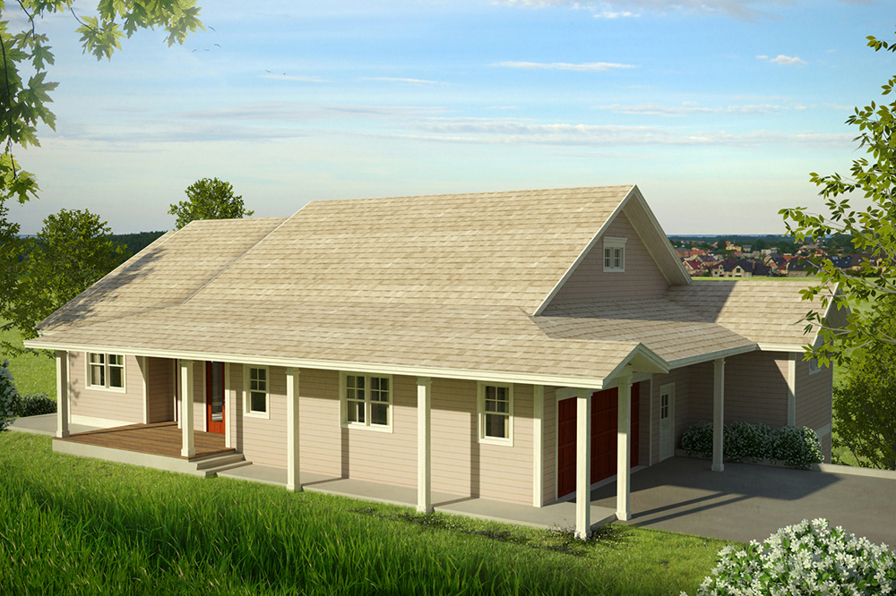 Front elevation of Country home (ThePlanCollection: House Plan #108-1798)