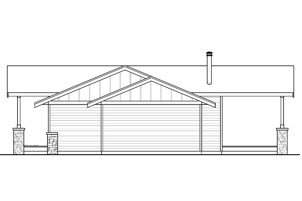 Home Plan Right Elevation of this 2-Bedroom,1712 Sq Ft Plan -108-1800