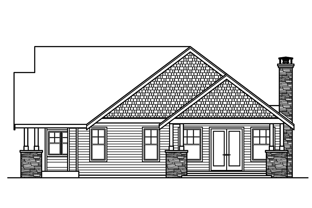 Home Plan Left Elevation of this 3-Bedroom,5867 Sq Ft Plan -108-1802