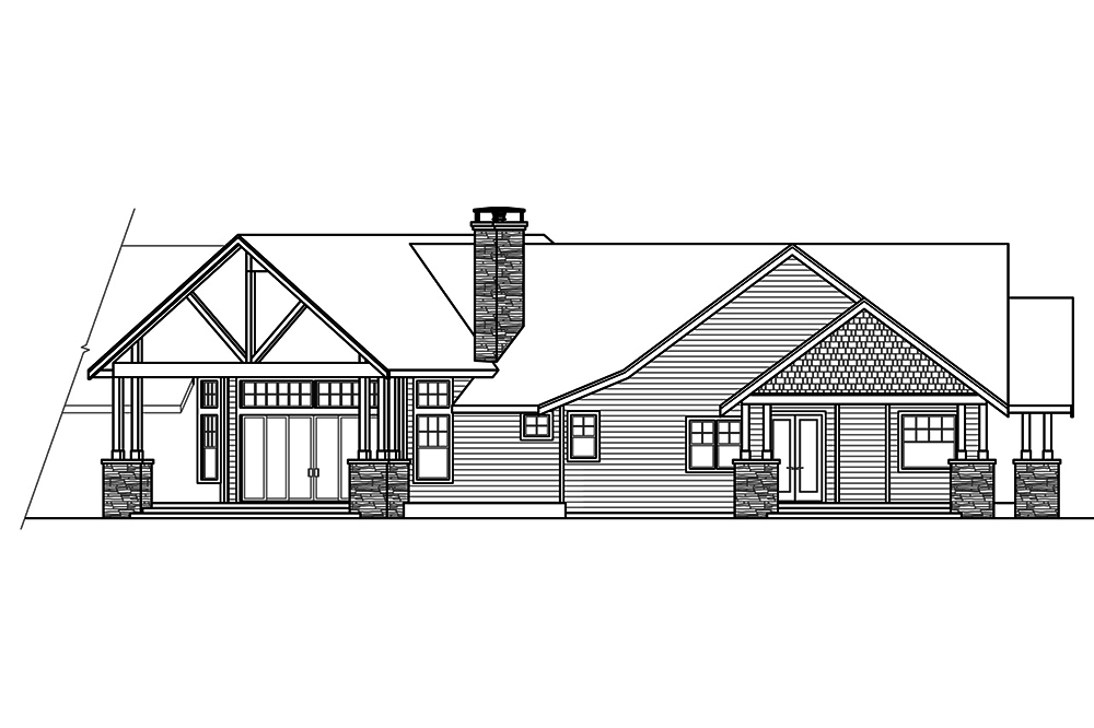 Home Plan Rear Elevation of this 3-Bedroom,5867 Sq Ft Plan -108-1802