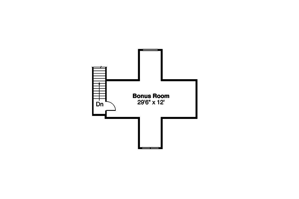 Floor Plan Bonus Room of Ranch Plan #108-1803