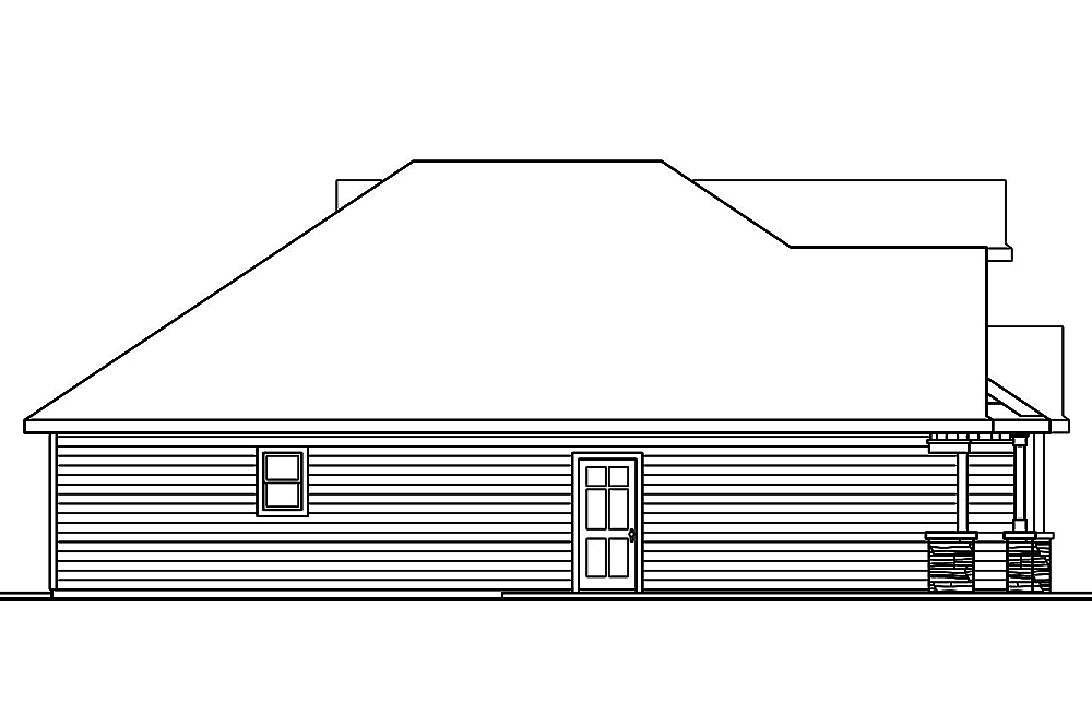Home Plan Left Elevation of this 3-Bedroom,2151 Sq Ft Plan -108-1803