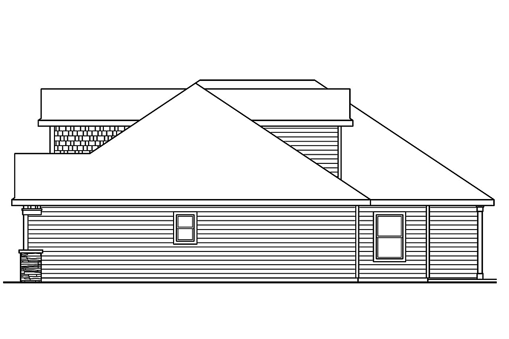 Home Plan Right Elevation of this 3-Bedroom,2151 Sq Ft Plan -108-1803