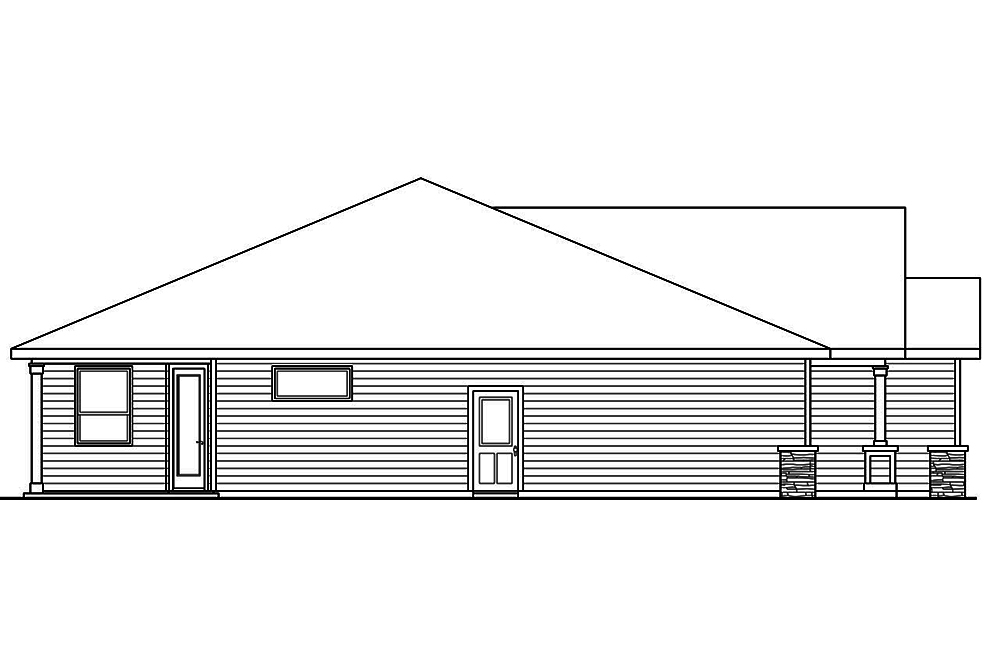 Home Plan Left Elevation of this 3-Bedroom,2009 Sq Ft Plan -108-1805
