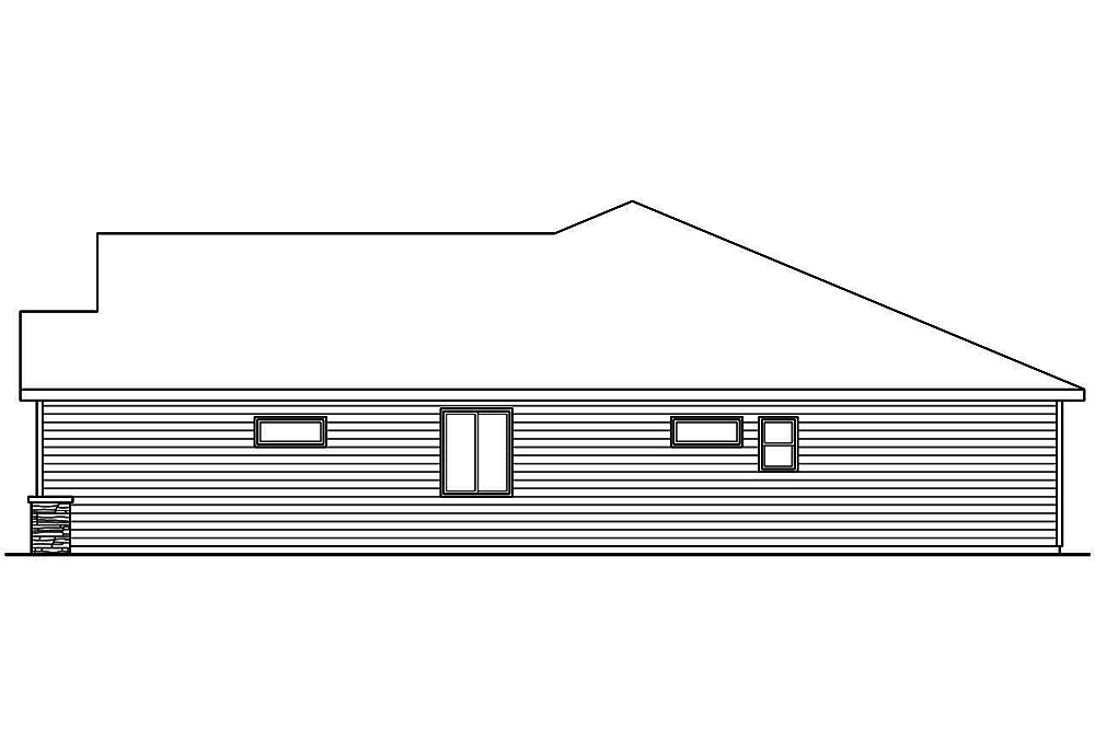 Home Plan Right Elevation of this 3-Bedroom,2009 Sq Ft Plan -108-1805