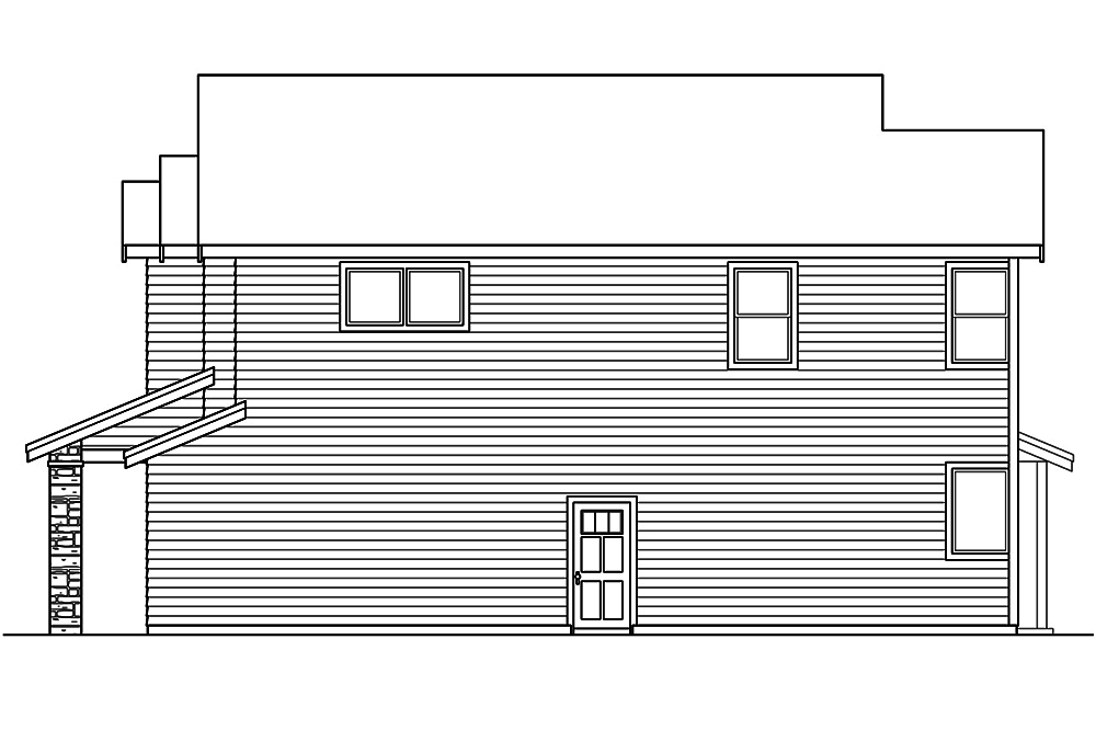 Home Plan Right Elevation of this 3-Bedroom,2648 Sq Ft Plan -108-1806