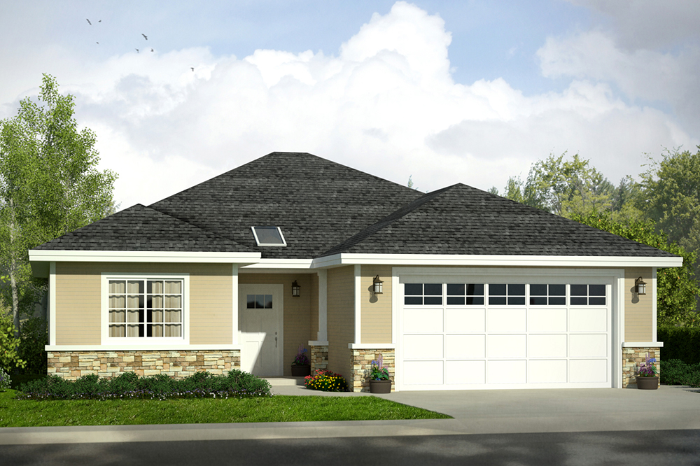 Front elevation of Traditional home (ThePlanCollection: House Plan #108-1811)