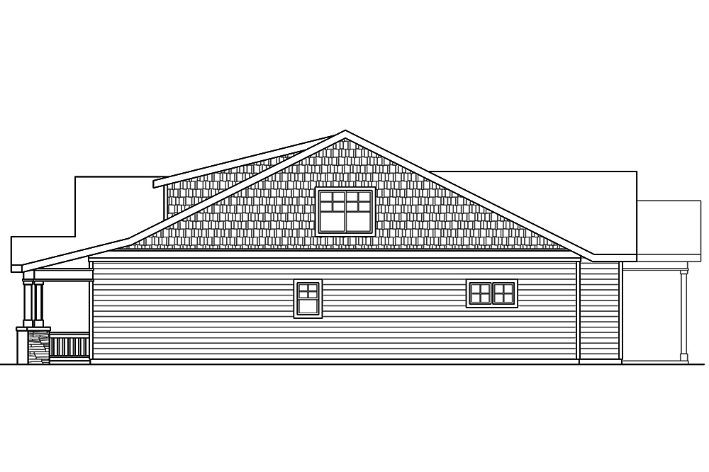 Home Plan Right Elevation of this 3-Bedroom,1859 Sq Ft Plan -108-1812