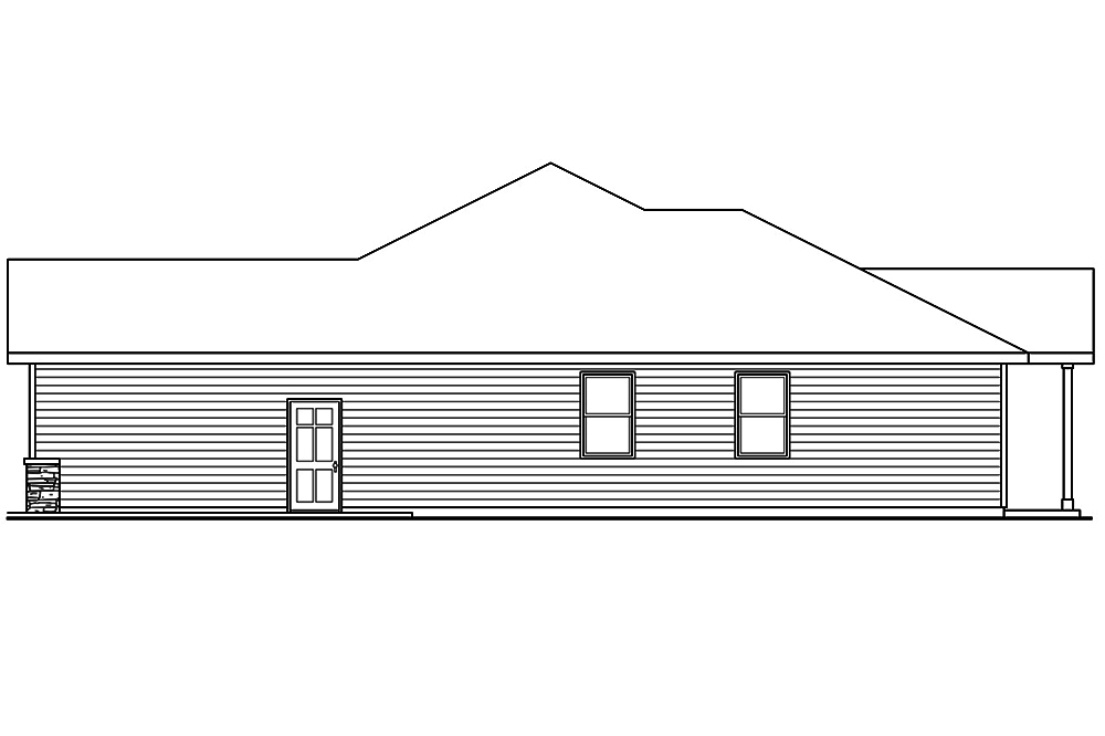 Home Plan Right Elevation of this 3-Bedroom,2015 Sq Ft Plan -108-1818